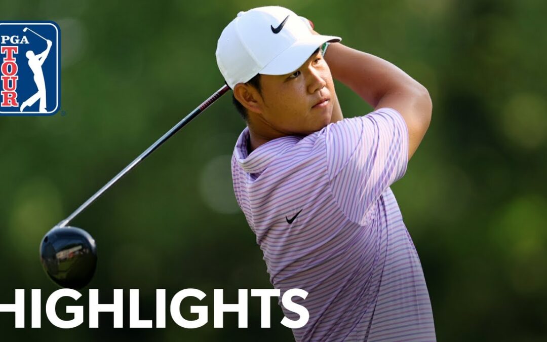 Tom Kim maintains lead with 5-under 65 | Round 2 highlights | Travelers | 2024