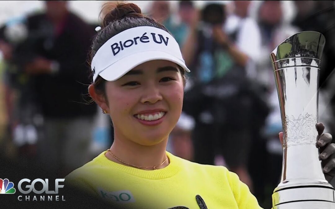 Miyu Yamashita raises AIG Women’s Open trophy after first major win | Golf Channel