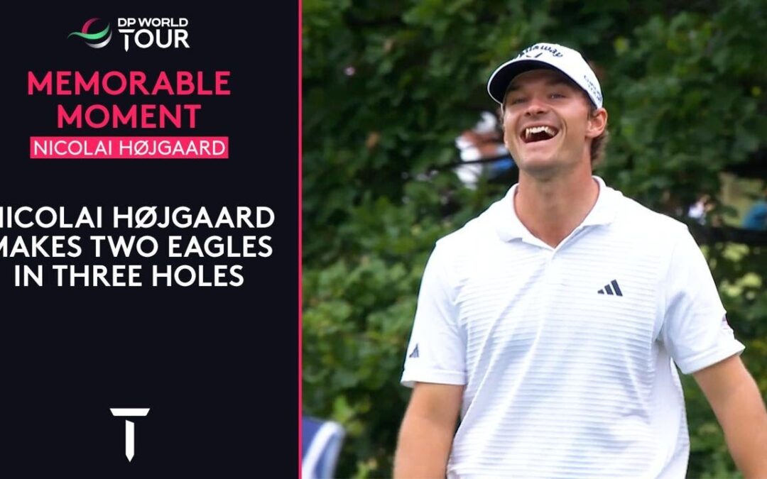Nicolai Højgaard makes TWO Eagles in THREE Holes | 2025 Danish Golf Championship