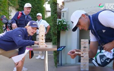 Pro Golfers vs Jenga